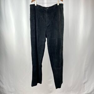 Lorenier 100% Leather Pants in Black‎ Size 42